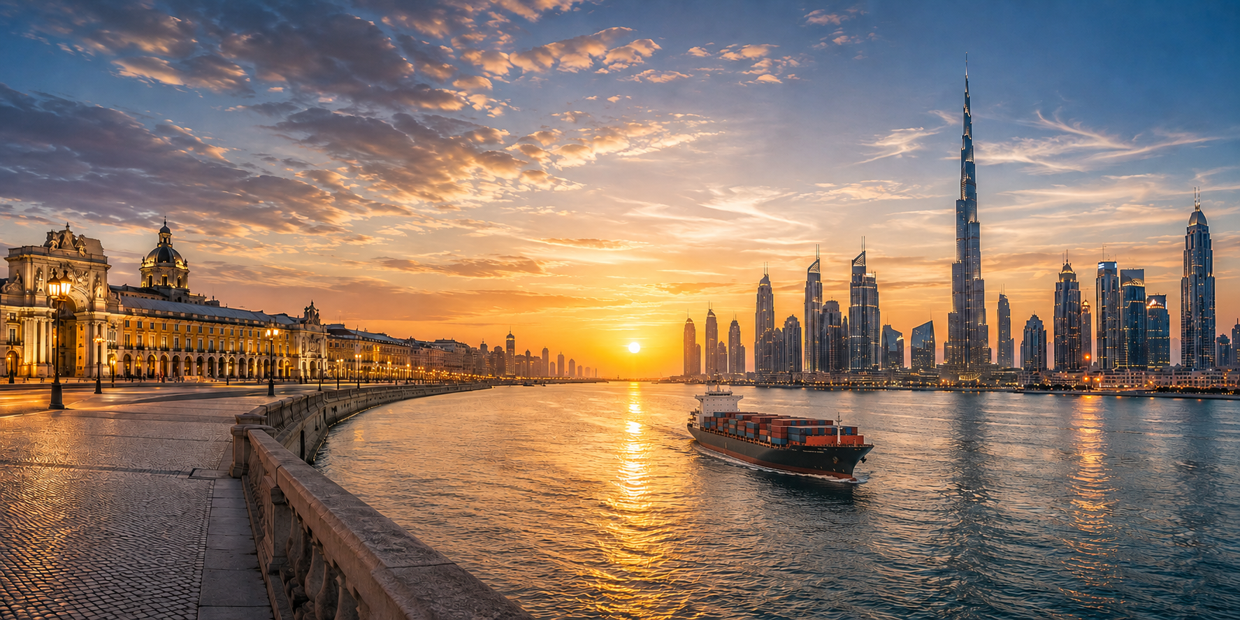 Europe and UAE commercial connection